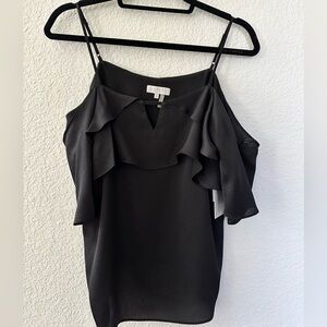 NWT. 1 state black off the shoulder with straps camisole   Size small